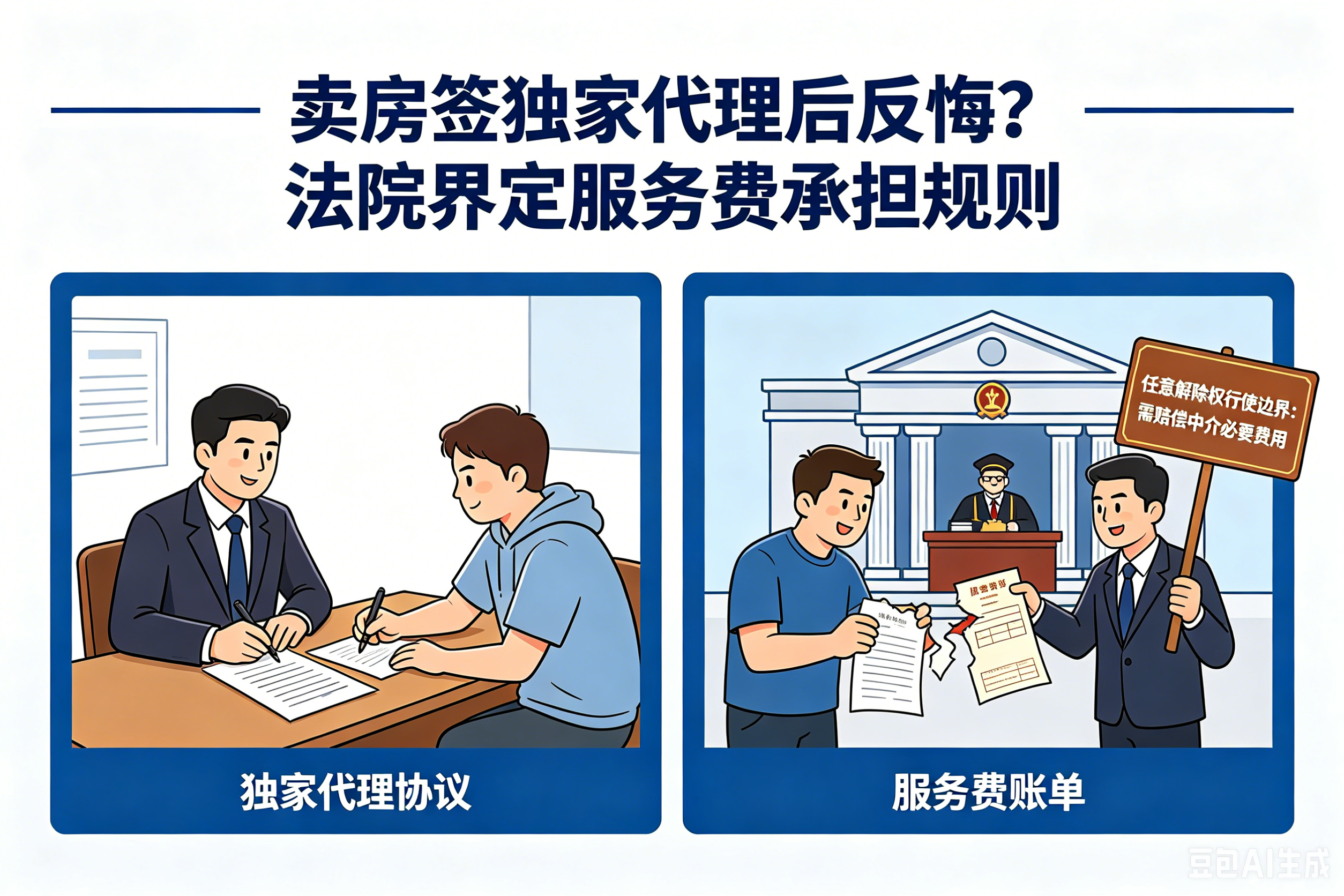 房产动迁|（转载）卖房签独家代理又反悔，服务费该谁担？ 吉林长春绿园区法院：清晰界定任意解除权行使边界