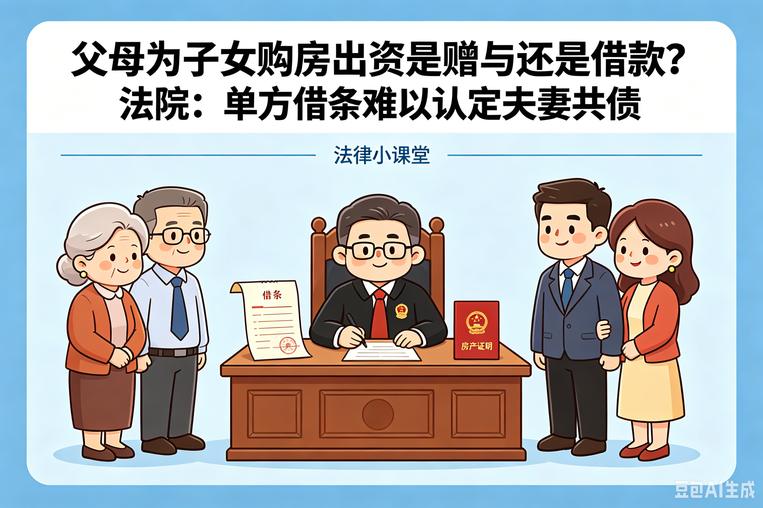 房产动迁|（转载）父母为子女购房出资是赠与还是借款？ 法院：单方借条难以认定夫妻共债