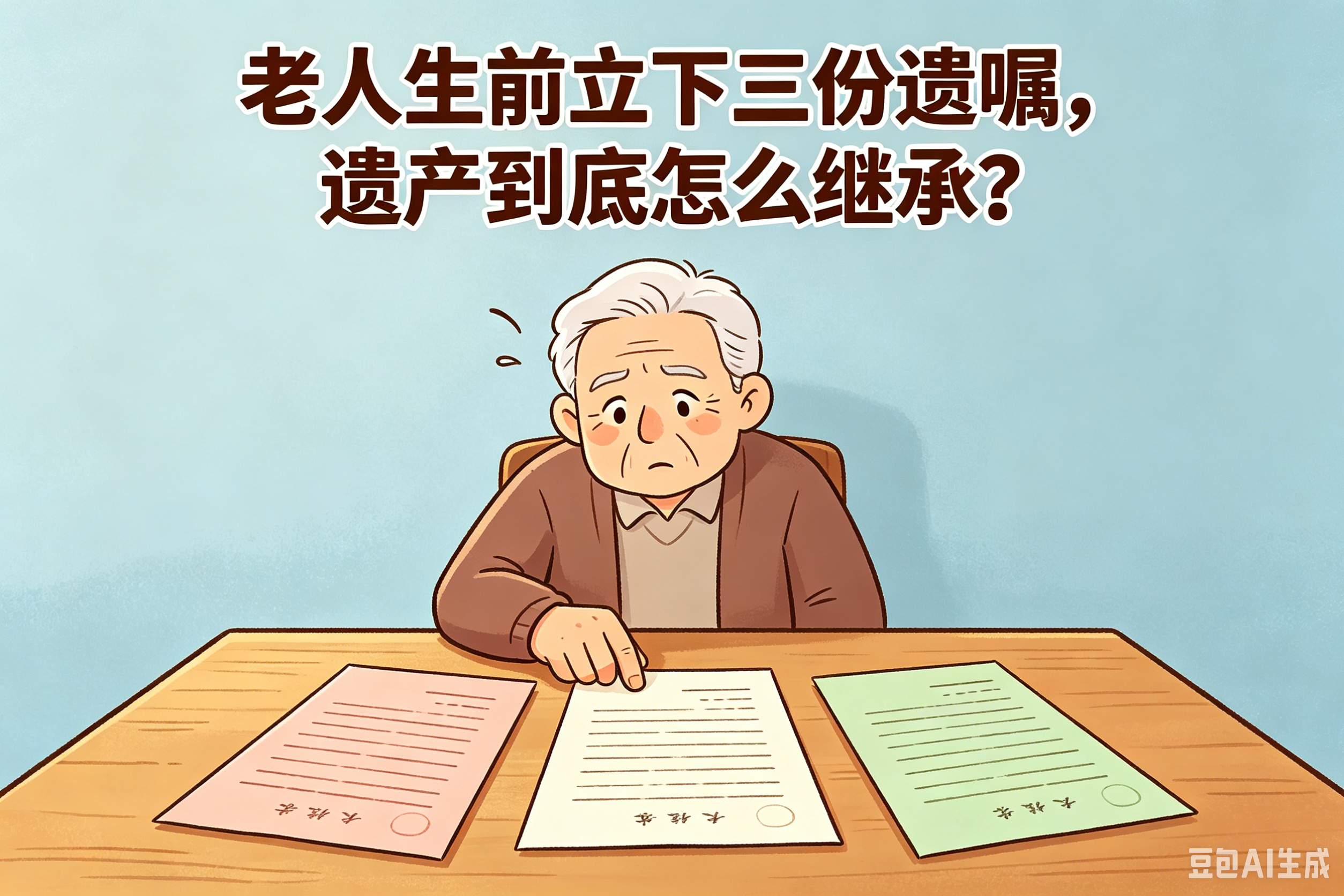 婚姻家事|（转载）老人生前立下三份遗嘱，遗产到底怎么继承？