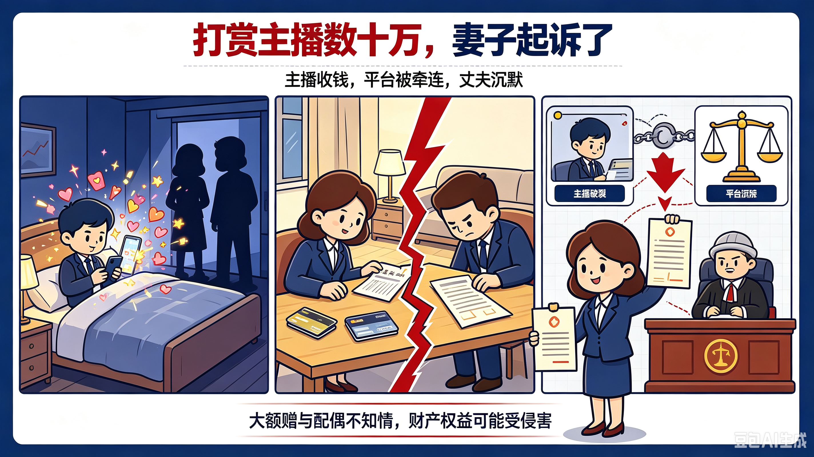 婚姻家事|（转载）背着妻子打赏网红主播数十万元，妻子起诉主播和平台